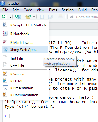r studio shiny